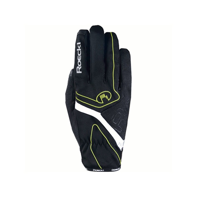 Gants de course Roeckl LL Ladik Noir-Blanc Gants de course Roeckl LL Ladik Noir-Blanc